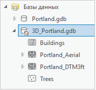Содержание базы геоданных 3D_Portland