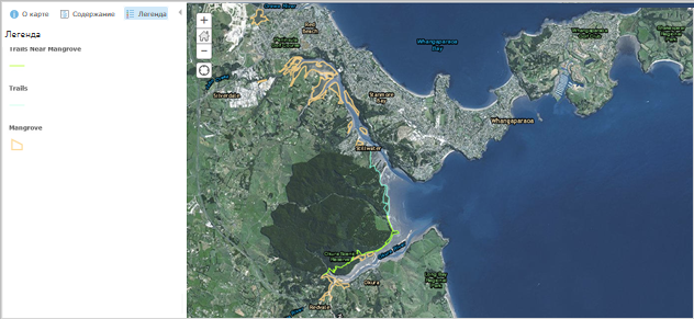Веб-карта мангровых лесов Новой Зеландии