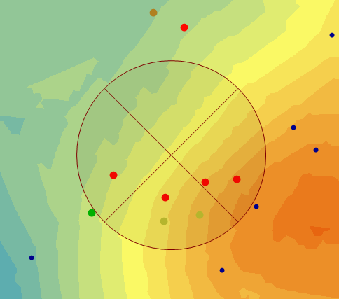 Поверхность проинтерполированных значений ArcGIS Geostatistical Analyst Extension