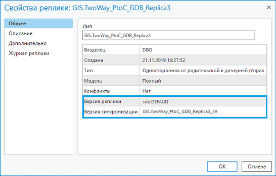 Диалоговое окно Свойства реплики