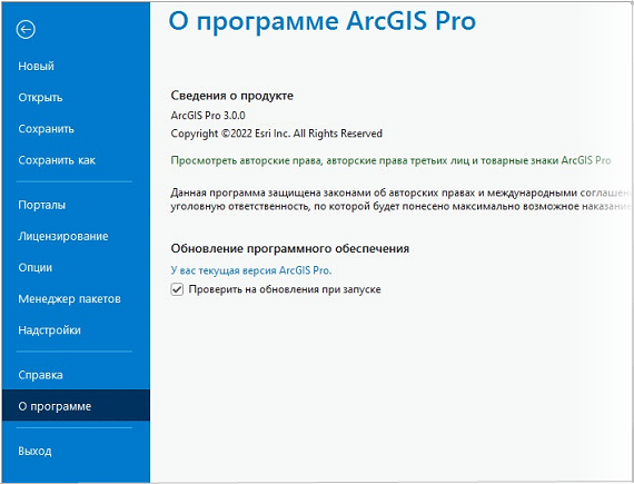 Настройки ArcGIS Pro