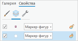 Слои символов автобусных остановок