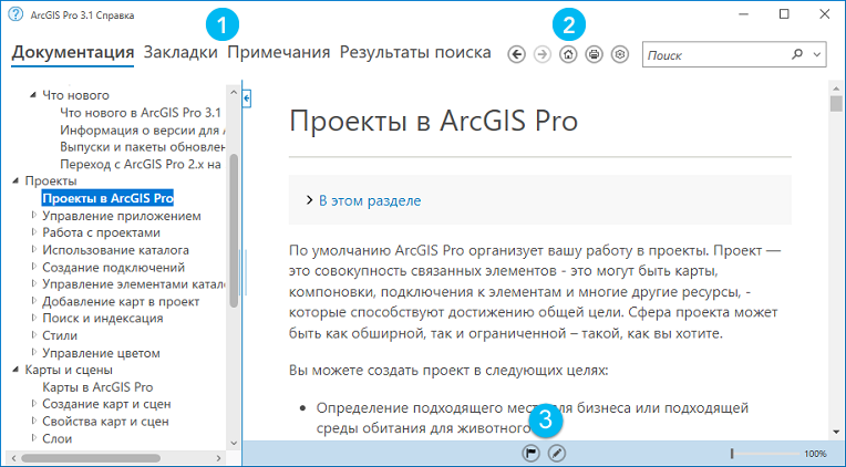 Вьюер справки ArcGIS Pro