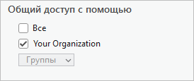 Опции публикации для шаблона проекта