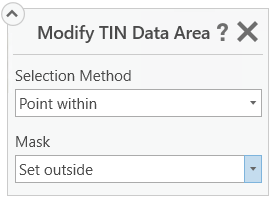 Изменить область данных TIN