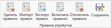 Группа Правила атрибутов