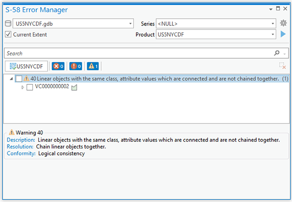 Error 40 message in S-58 Error Manager