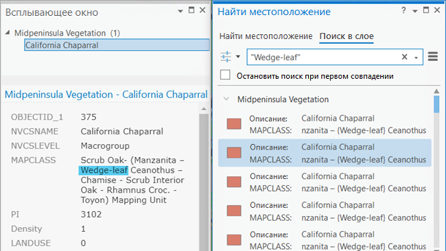 Расширенный поиск слоев с использованием двойных кавычек в панели Найти местоположение Расширенный поиск слоев с использованием двойных кавычек в панели Найти местоположение