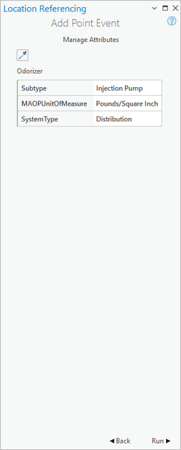 Панель Добавить точечное событие с Управлением атрибутами Панель Добавить точечное событие с Управлением атрибутами