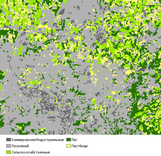 Выходная классифицированная карта землепользования Выходная классифицированная карта землепользования