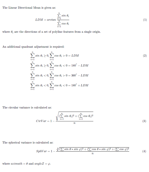 Математическая модель инструмента Среднее направление линейных объектов Математическая модель инструмента Среднее направление линейных объектов