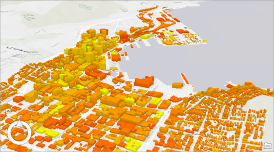 3D вид карты для Central Wellington