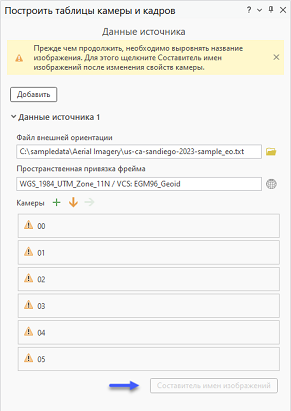 Окно Источник данных