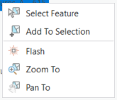 Select features context menu