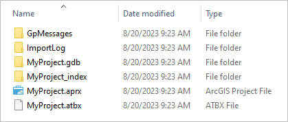 Файлы проекта в Проводнике Windows
