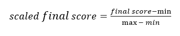 0-1 (final score scaling)