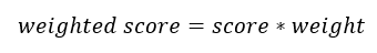 Nonmultiplicative weighting