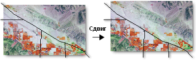 Сдвинутый набор растровых данных