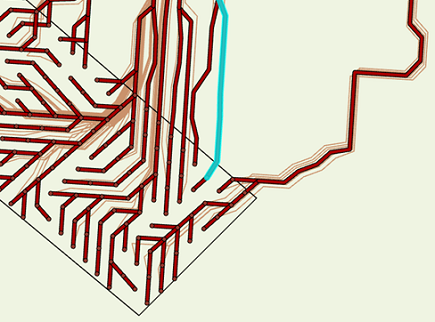 Карта множества путей, сходящихся в один путь, когда включен параметр Создать сетевые пути