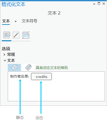 格式化包含动态文本的文本窗格