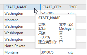 表的字段弹出窗口