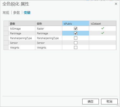 全色锐化变量