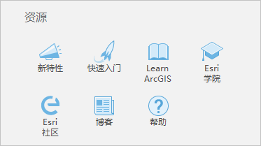 ArcGIS Pro 开始页面上的资源