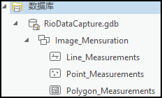 您的测量信息已保存到与工程关联的地理数据库中