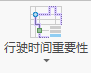 底部的蓝色条表示行驶时间重要性属性设置为低