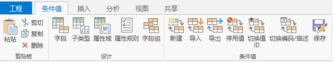 “条件值”功能区