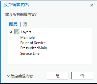 放弃编辑内容图层