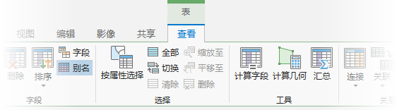 功能区上的“视图”上下文选项卡