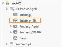3D_Portland 地理数据库的内容