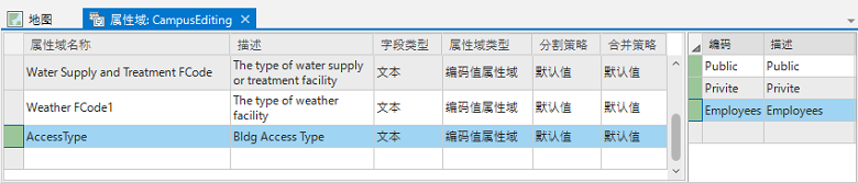 在属性域视图中创建新的属性域