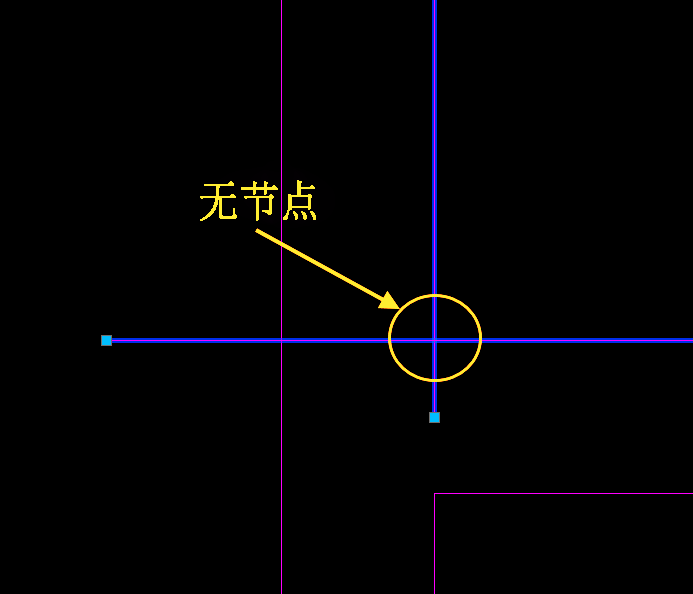 缺失节点的 AutoCAD 示例