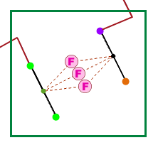 减少两条黑色总线前的示例逻辑示意图 C