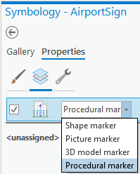 Layers section - Procedural marker