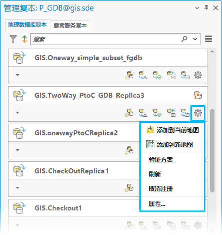 这些选项适用于使用“选项”按钮的地理数据库复本