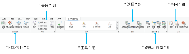 公共设施网络上下文选项卡