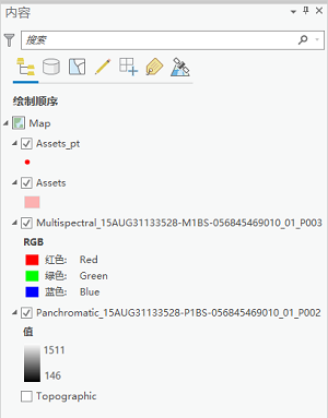 具有影像图层的内容窗格