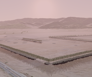 带有红色雾天天气效果的场景图像 带有红色雾天天气效果的场景图像