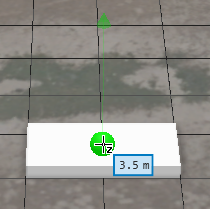 建筑物的编辑草图显示了绿色控点和约束框 建筑物的编辑草图显示了绿色控点和约束框