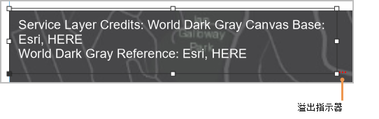 文本元素旁边的溢出指示器 文本元素旁边的溢出指示器