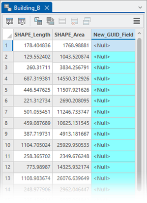 新添加的 GUID 字段 新添加的 GUID 字段