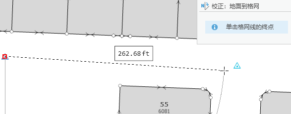 单击格网线的起点和终点。 单击格网线的起点和终点。