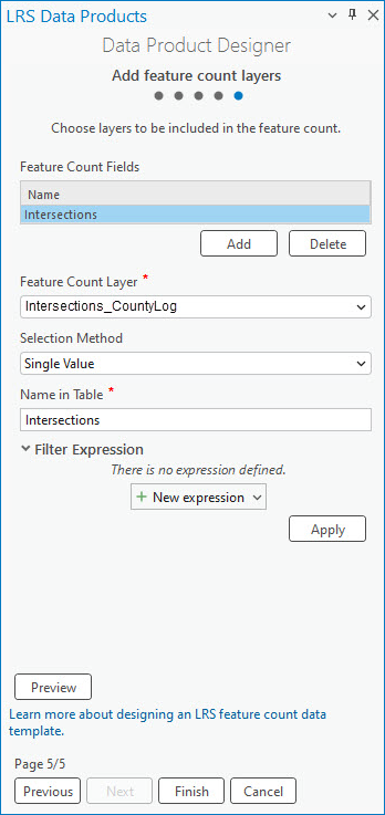 添加要包含在要素计数数据产品中的要素计数图层 添加要包含在要素计数数据产品中的要素计数图层