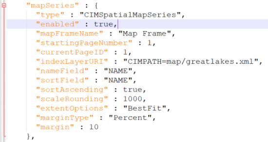 将空间地图系列插入到 JSON 文件中的结果的屏幕截图