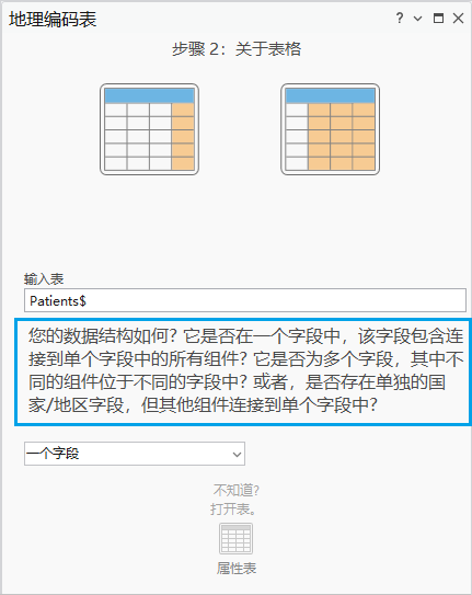 从一个字段进行地理编码数据