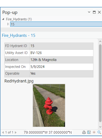 弹出窗口显示靠近路缘的消防栓照片 弹出窗口显示靠近路缘的消防栓照片