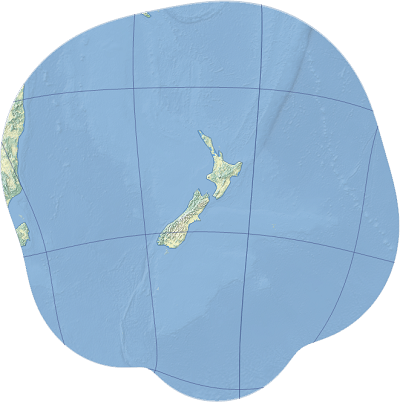 新西兰地图格网投影示例